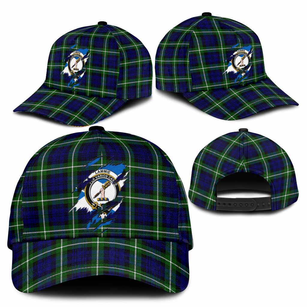 Lammie Tartan Classic Cap with Family Crest In Me Style