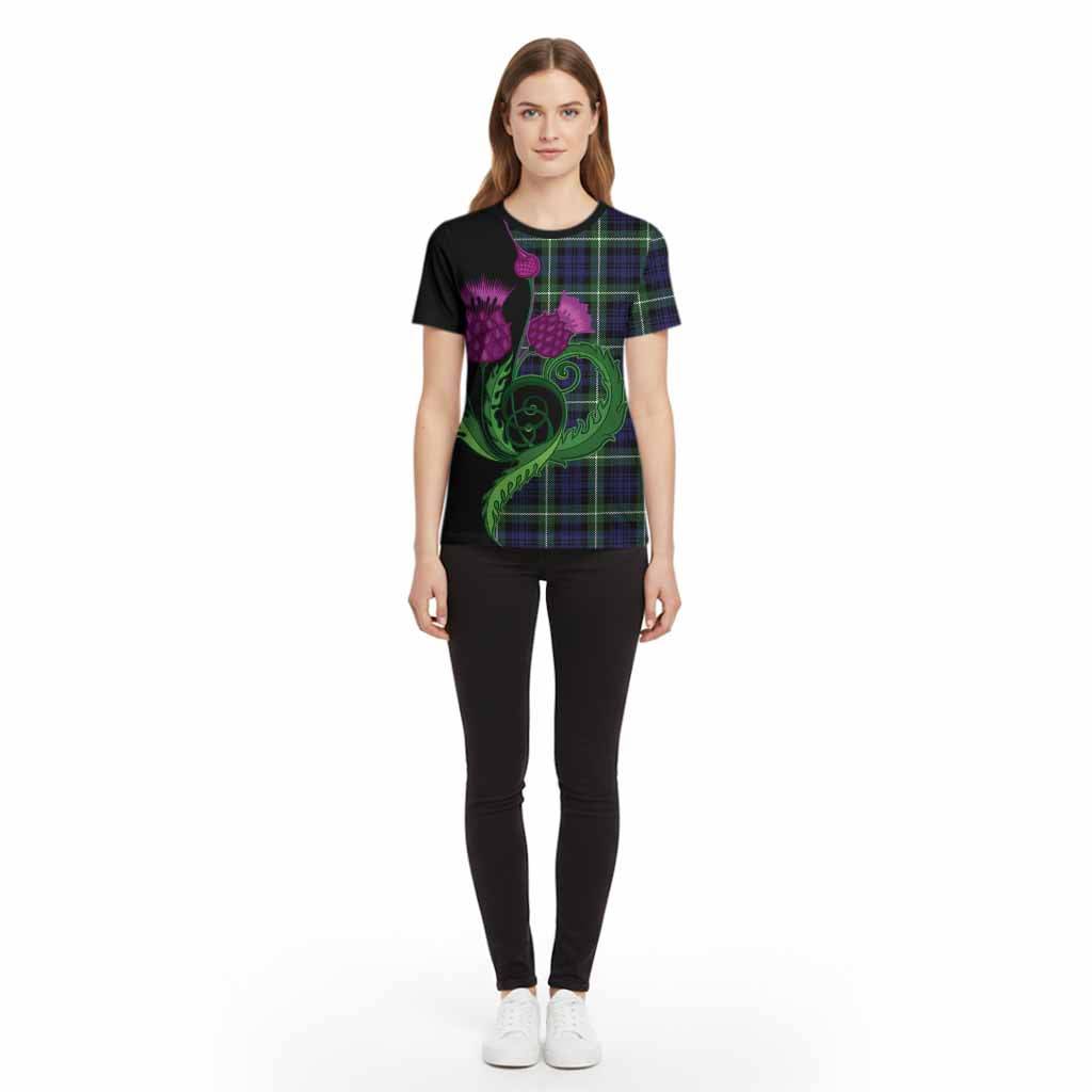Lammie Tartan Cotton T-shirt Traditional Scottish Thistle