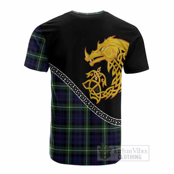Lammie Tartan Crest Cotton T-shirt Legendary Dragon Knot Half Style