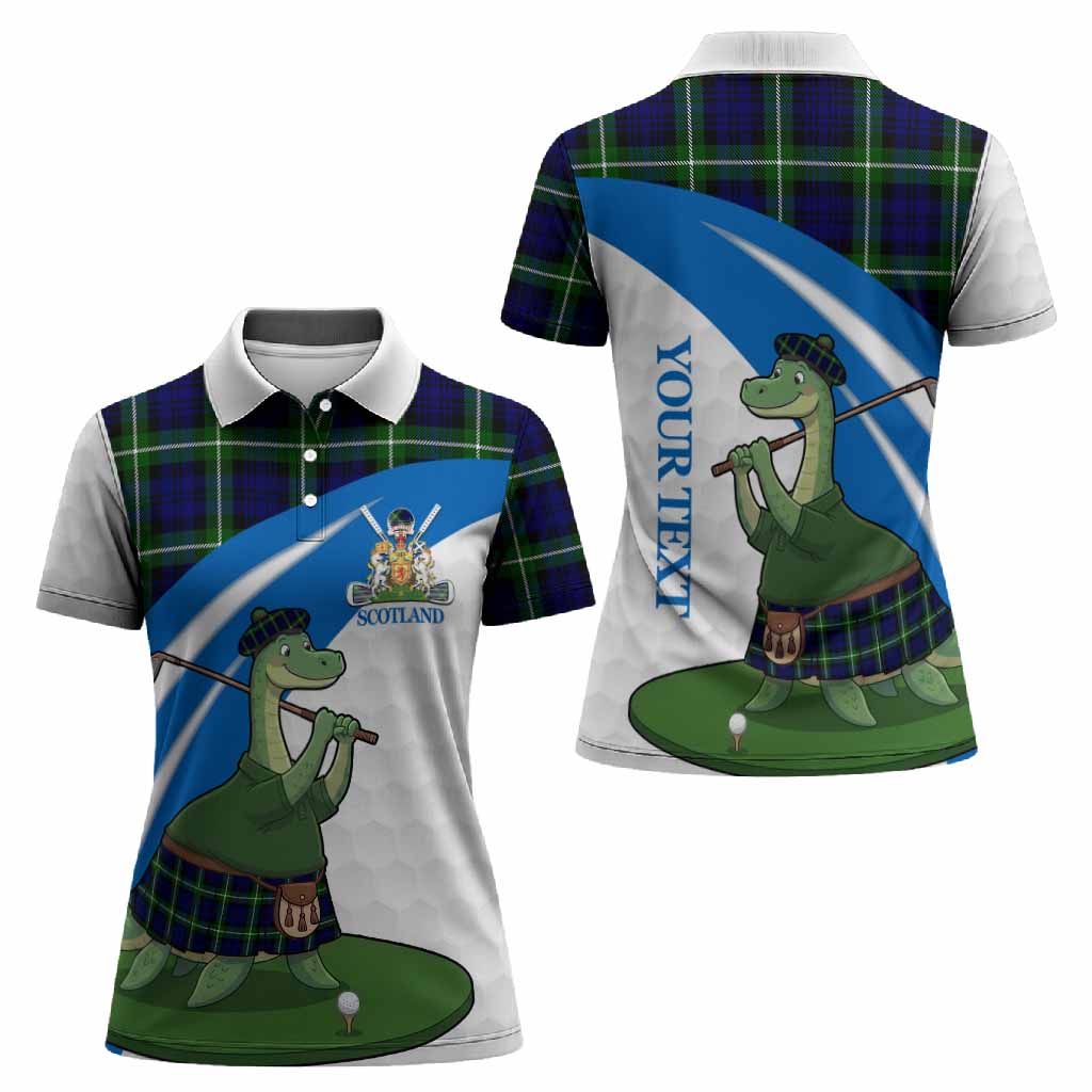 Lammie Tartan Crest Golf Nessie Women Polo Shirt Loch Ness Monster Sporty Style
