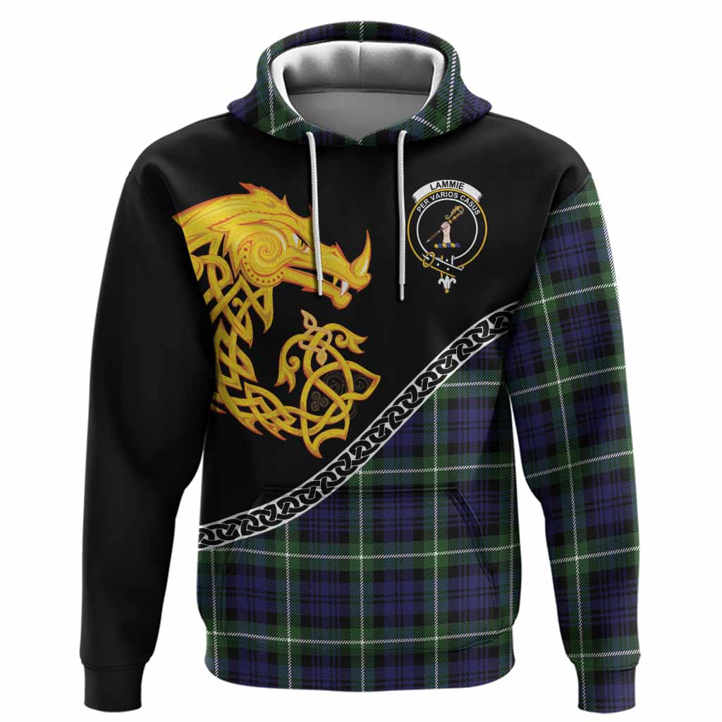 Lammie Tartan Crest Hoodie Legendary Dragon Knot Half Style