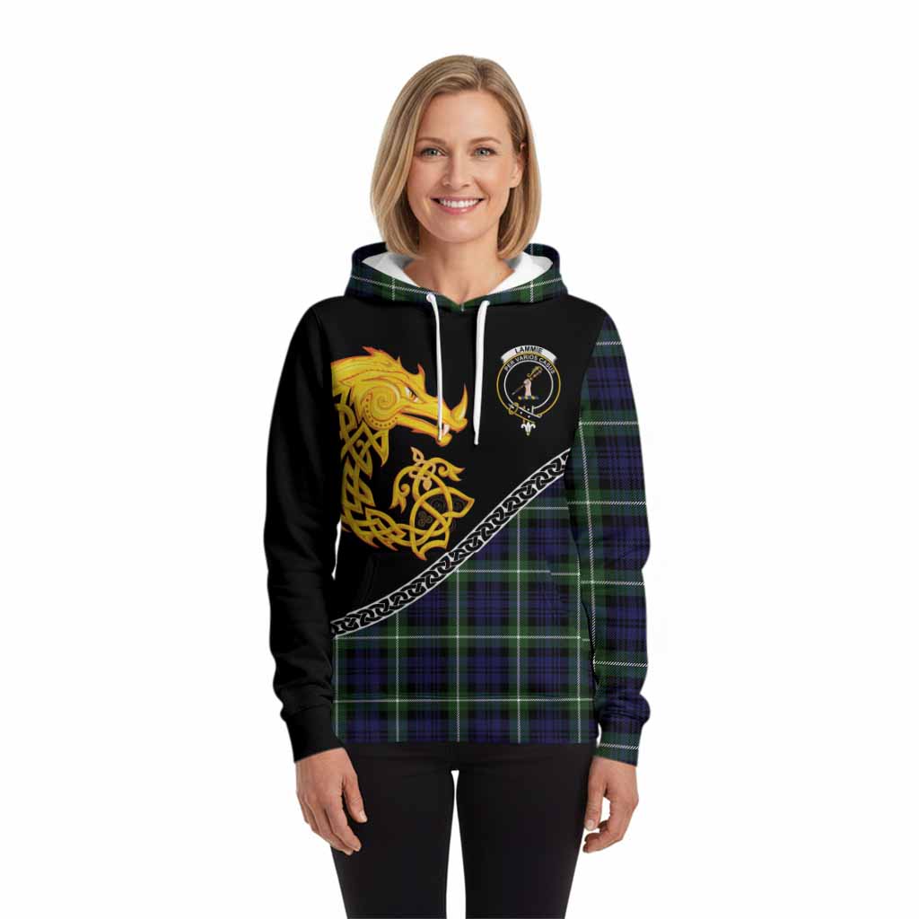 Lammie Tartan Crest Hoodie Legendary Dragon Knot Half Style