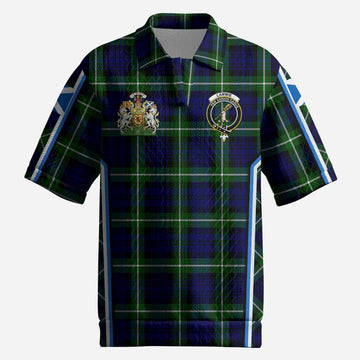 Lammie Tartan Crest Men’s Polo Sweater Top Scotland Coat of Arm Flag Style