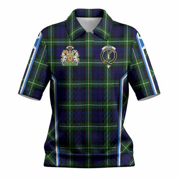 Lammie Tartan Crest Women’s Polo Sweater Top Scotland Coat of Arm Flag Style