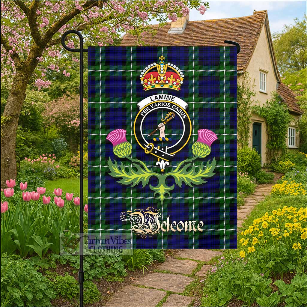 Lammie Tartan Family Crest Garden Flag Royal Thistle Welcome Style - Tartan Vibes Clothing