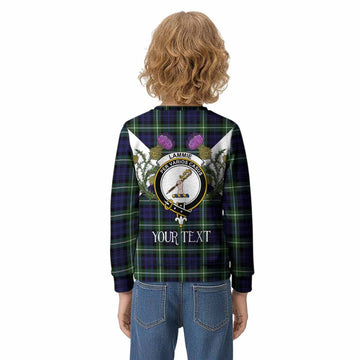 Lammie Tartan Family Crest Kid Knitted Sweatshirt Scottish Burns Night Thistle Floral