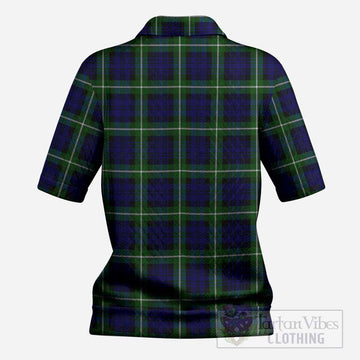 Lammie Tartan Women’s Polo Sweater Top with Family Crest
