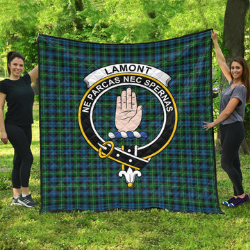 lamont-tartan-quilt-with-family-crest