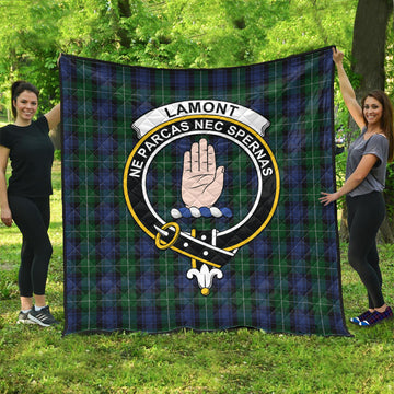 lamont-2-tartan-quilt-with-family-crest