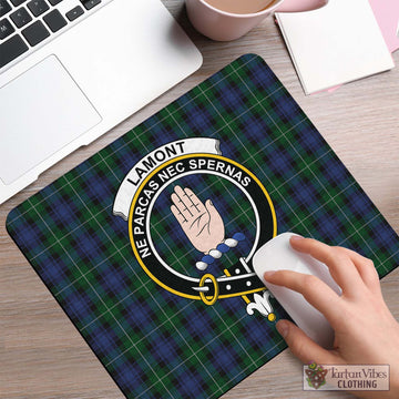 Lamont #2 Tartan Mouse Pad with Family Crest