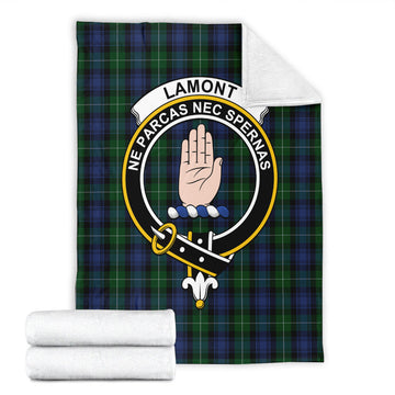 Lamont #2 Tartan Blanket with Family Crest