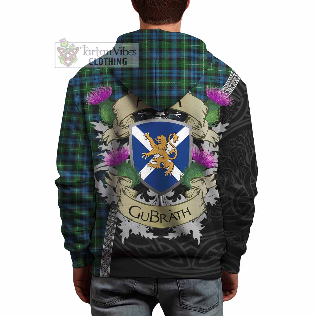 Tartan Vibes Clothing Lamont Tartan Family Crest Hoodie Lion Rampant Royal Thistle Shield Celtic Inspired