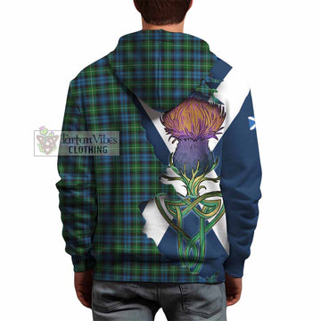 Tartan Vibes Clothing Lamont Tartan Family Crest Hoodie Scottish Thistle Celtic Inspired