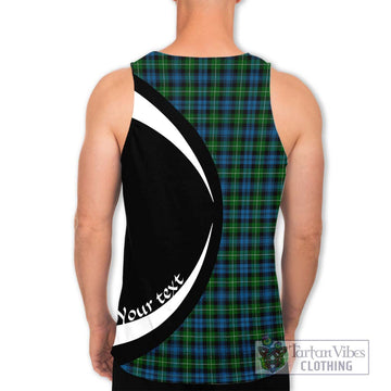 Lamont Tartan Men's Tank Top with Family Crest Circle Style - Tartan Vibes Clothing