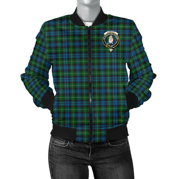 Lamont Tartan Bomber Jacket with Family Crest