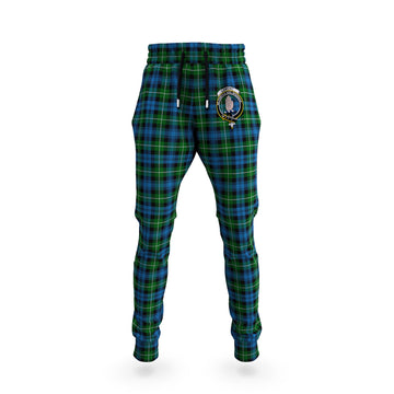 Lamont Tartan Joggers Pants with Family Crest