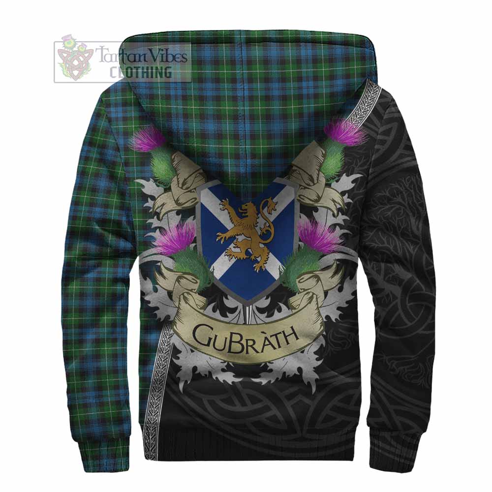 Tartan Vibes Clothing Lamont Tartan Family Crest Sherpa Hoodie Lion Rampant Royal Thistle Shield Celtic Inspired