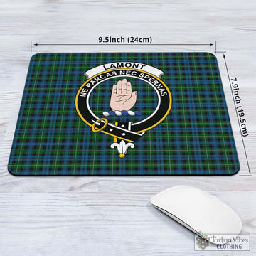 Tartan Vibes Clothing Lamont Tartan Mouse Pad with Family Crest