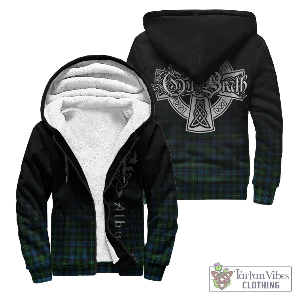 Tartan Vibes Clothing Lamont Tartan Sherpa Hoodie Featuring Alba Gu Brath Family Crest Celtic Inspired