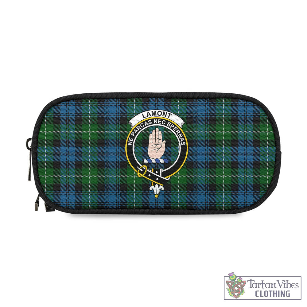 Tartan Vibes Clothing Lamont Tartan Pen and Pencil Case with Family Crest