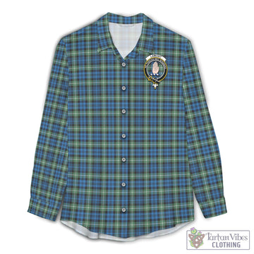 Lamont Ancient Tartan Womens Casual Shirt with Family Crest
