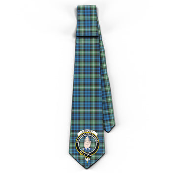 Lamont Ancient Tartan Classic Necktie with Family Crest
