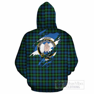 Lamont Clan Crest In Me Tartan Cotton Hoodie Scotland Flag Style
