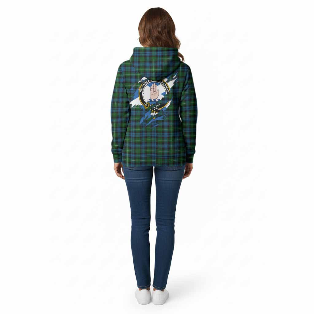 Lamont Clan Crest In Me Tartan Cotton Hoodie Scotland Flag Style