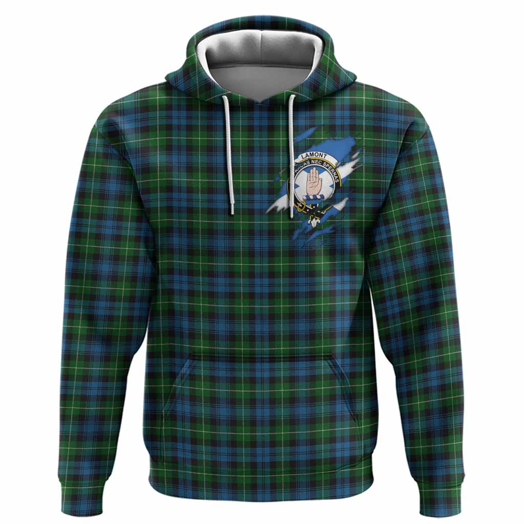 Lamont Clan Crest In Me Tartan Hoodie Scotland Flag Style