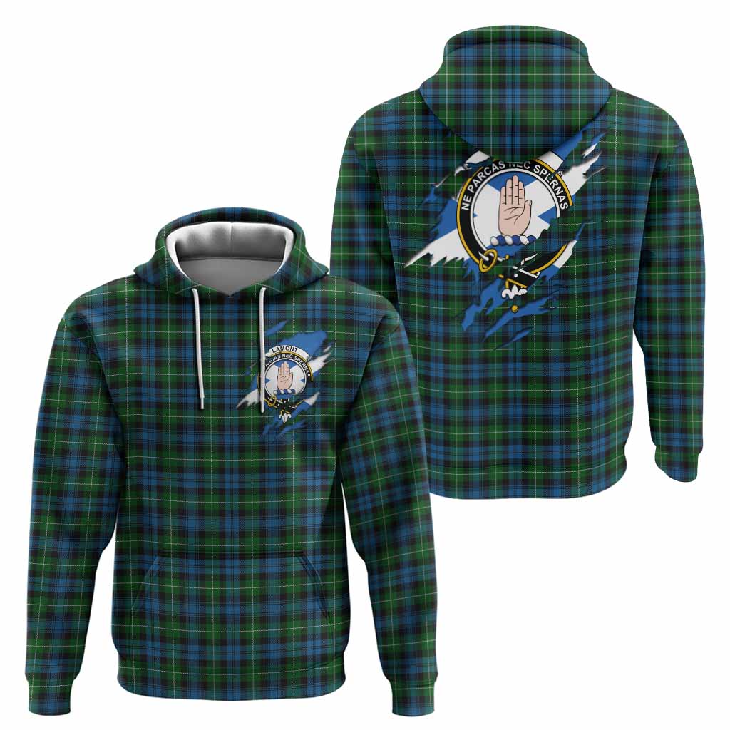 Lamont Clan Crest In Me Tartan Hoodie Scotland Flag Style