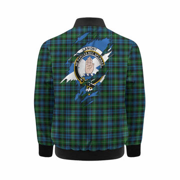 Lamont Clan Crest In Me Tartan Kid Bomber Jacket Scotland Flag Style