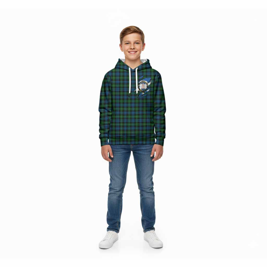 Lamont Clan Crest In Me Tartan Kid Hoodie Scotland Flag Style