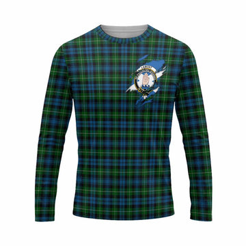 Lamont Clan Crest In Me Tartan Long Sleeve T-Shirt Scotland Flag Style