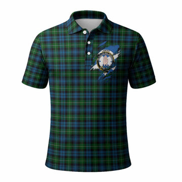 Lamont Clan Crest In Me Tartan Polo Shirt Scotland Flag Style