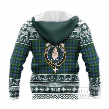 Lamont Clan Tartan Christmas Knitted Hoodie with Family Crest - Tartan Vibes Clothing