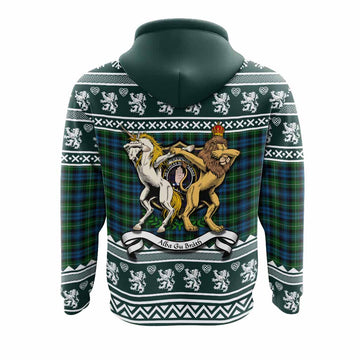 Lamont Clan Tartan Crest Christmas Hoodie Coat of Arms Funny Style
