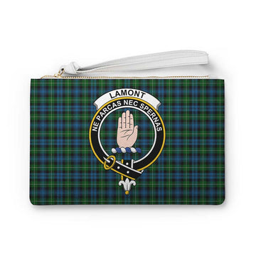 Lamont Family Crest Tartan Clutch Bag