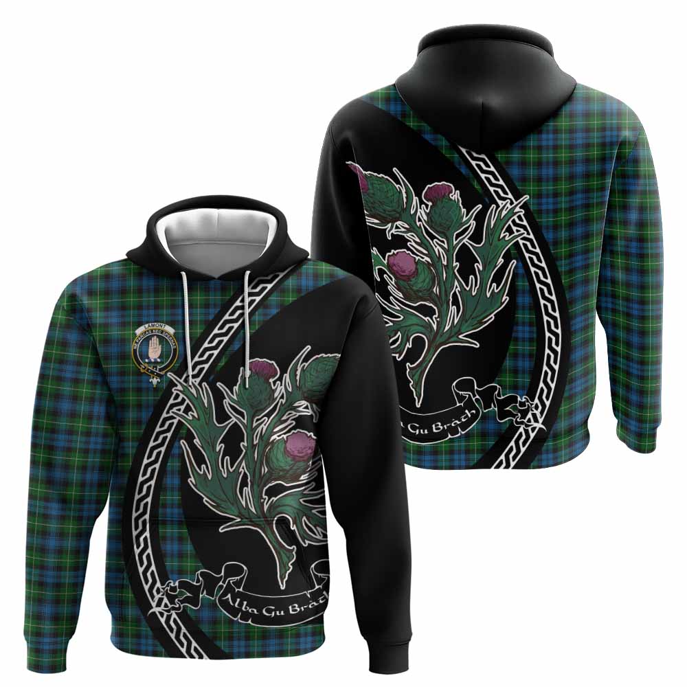 Lamont Family Crest Tartan Hoodie Alba Thistle Inspired - Tartan Vibes Clothing