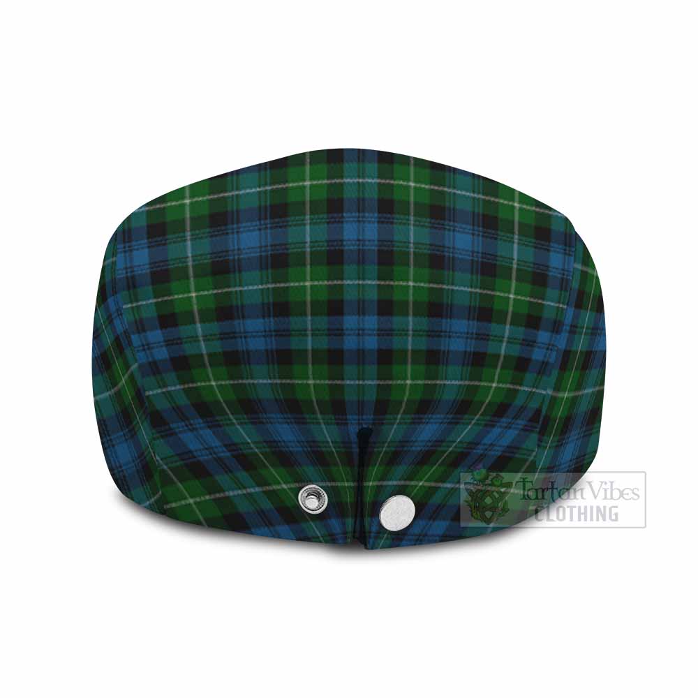 Lamont Family Crest Tartan Jeff Cap, Tartan Flat Cap