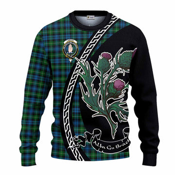 Lamont Family Crest Tartan Knitted Sweater Alba Thistle Inspired - Tartan Vibes Clothing