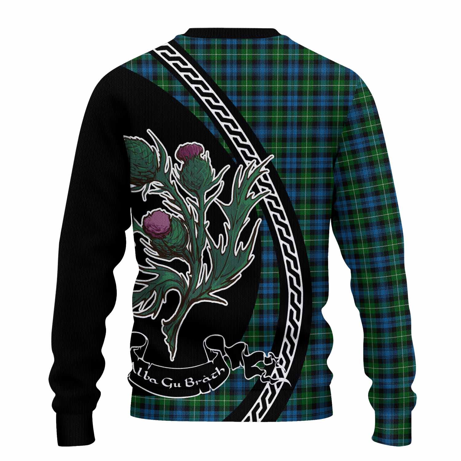 Lamont Family Crest Tartan Knitted Sweater Alba Thistle Inspired - Tartan Vibes Clothing