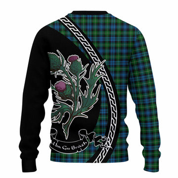 Lamont Family Crest Tartan Knitted Sweater Alba Thistle Inspired - Tartan Vibes Clothing
