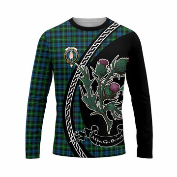 Lamont Family Crest Tartan Long Sleeve T-Shirt Alba Thistle Inspired - Tartan Vibes Clothing