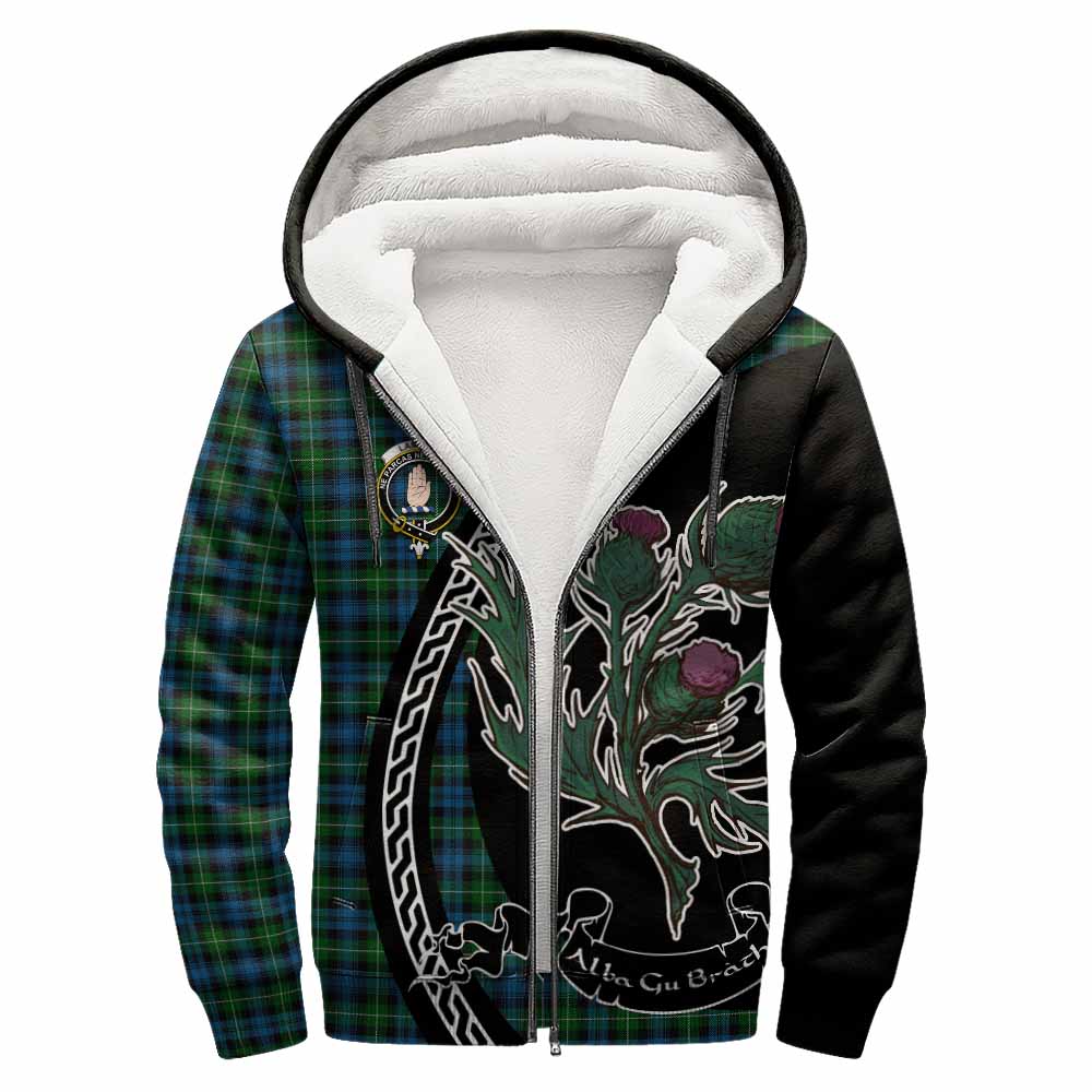 Lamont Family Crest Tartan Sherpa Hoodie Alba Thistle Inspired - Tartan Vibes Clothing