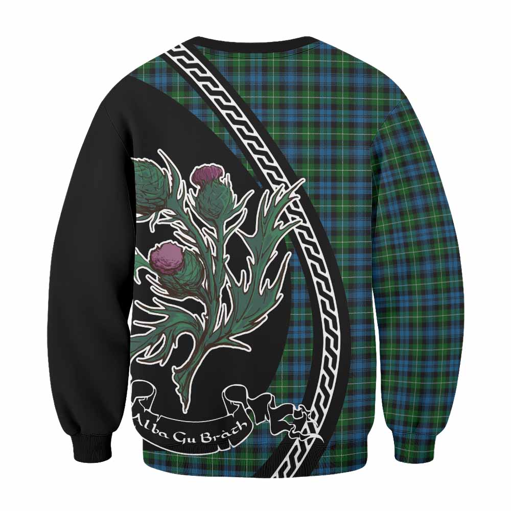 Lamont Family Crest Tartan Sweatshirt Alba Thistle Inspired - Tartan Vibes Clothing