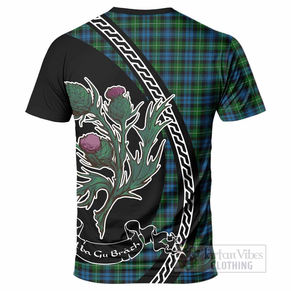 Lamont Family Crest Tartan T-Shirt Alba Thistle Inspired - Tartan Vibes Clothing