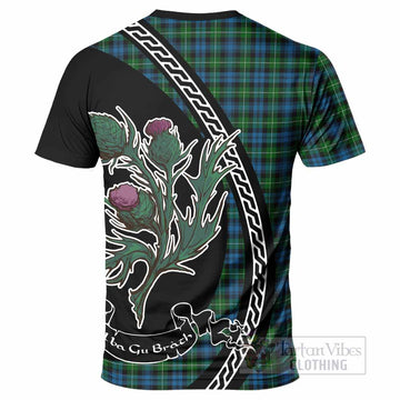 Lamont Family Crest Tartan T-Shirt Alba Thistle Inspired - Tartan Vibes Clothing