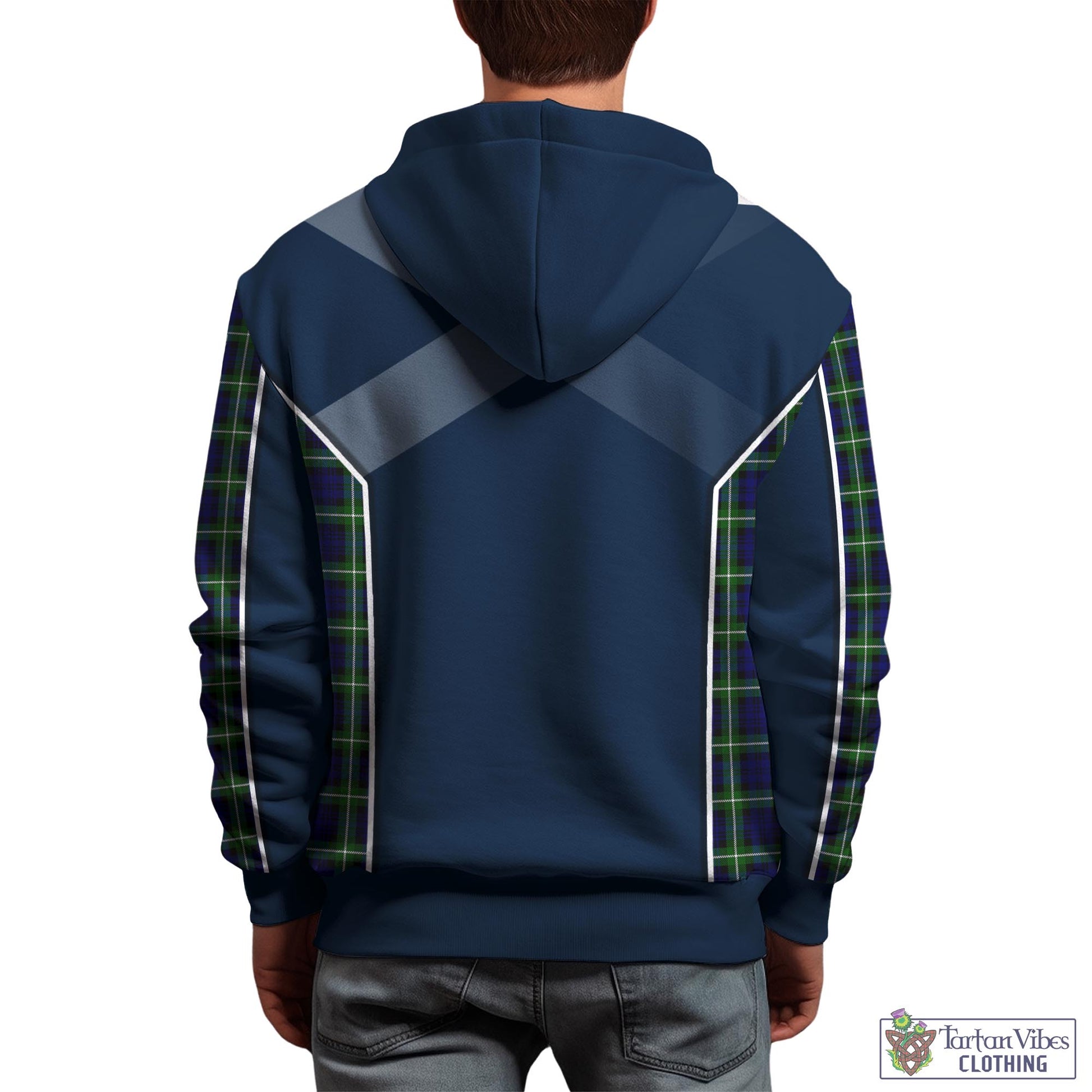 Tartan Vibes Clothing Lamont Modern Tartan Hoodie with Family Crest and Lion Rampant Vibes Sport Style