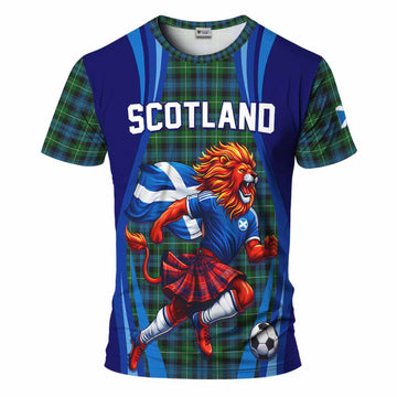 Lamont Scotland Football Tartan T-Shirt Lion Mascot Go Scottish