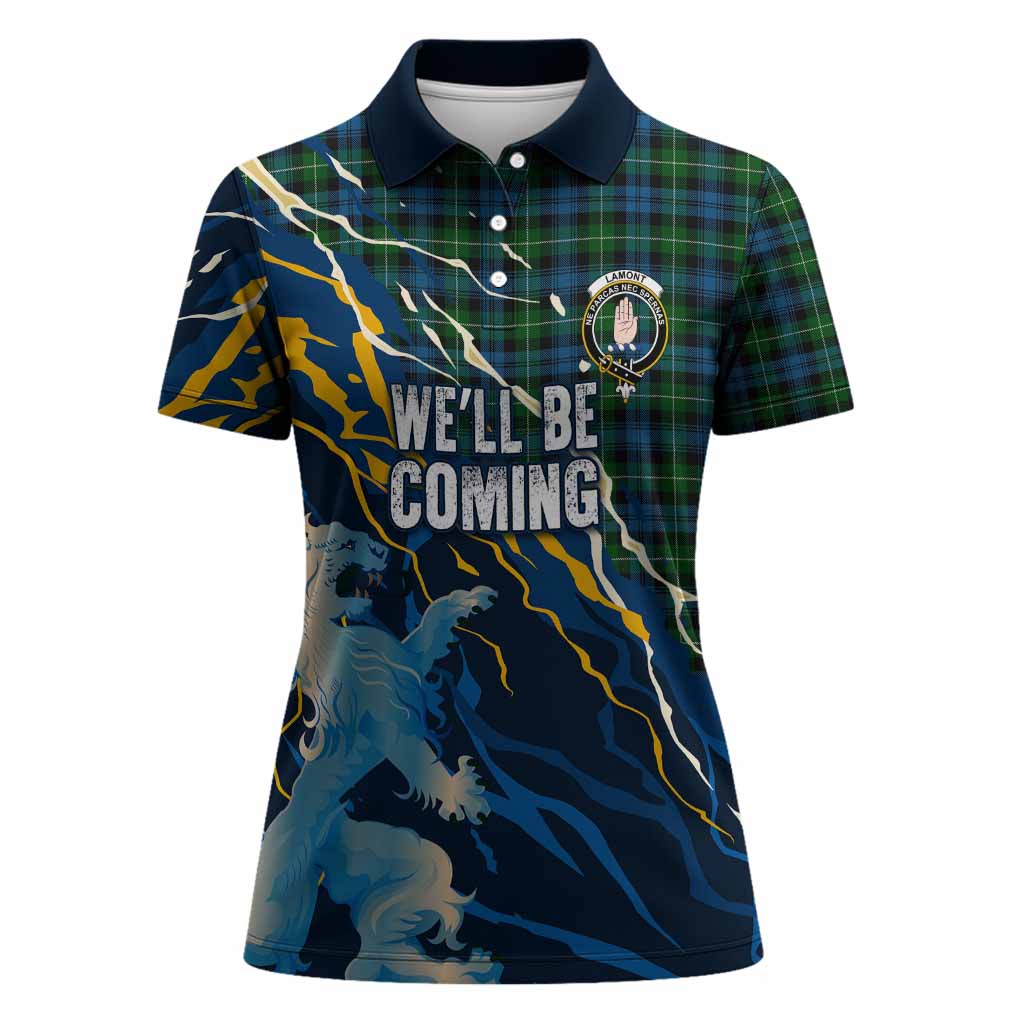 Lamont Scotland Tartan Women Polo Shirt WC2026 Football - We'll Be Coming
